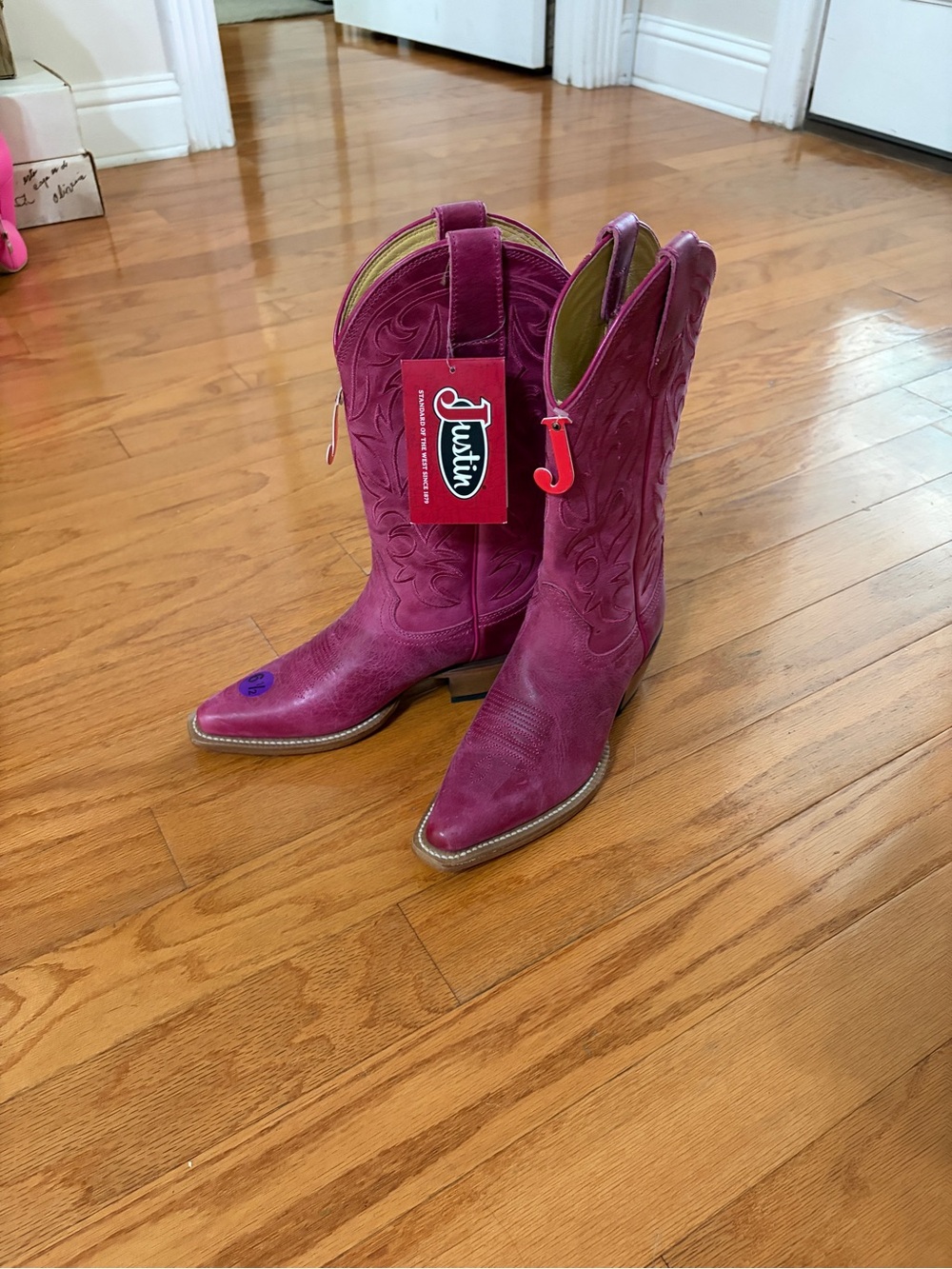 Justin Boots Women's pink  Lace-Up Western Boots